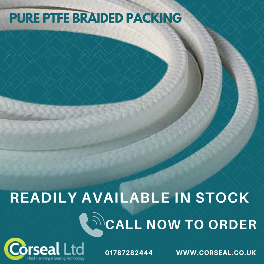 Pure PTFE Braided Packing