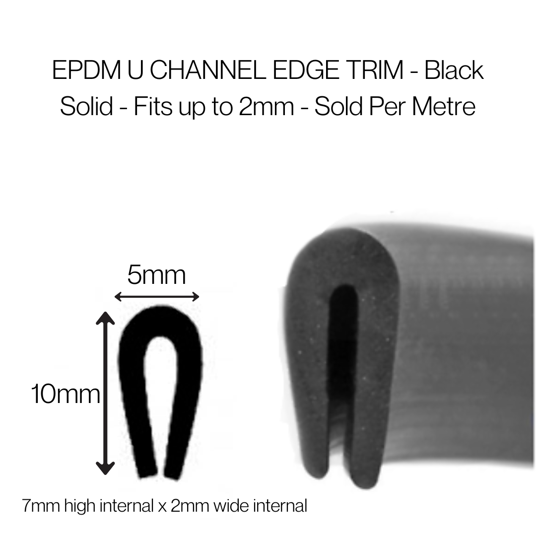 COR 1A EPDM U CHANNEL EDGE TRIM