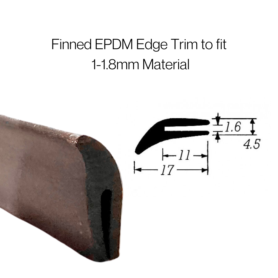 COR 1505 FINNED EPDM EDGE TRIM - Corseal