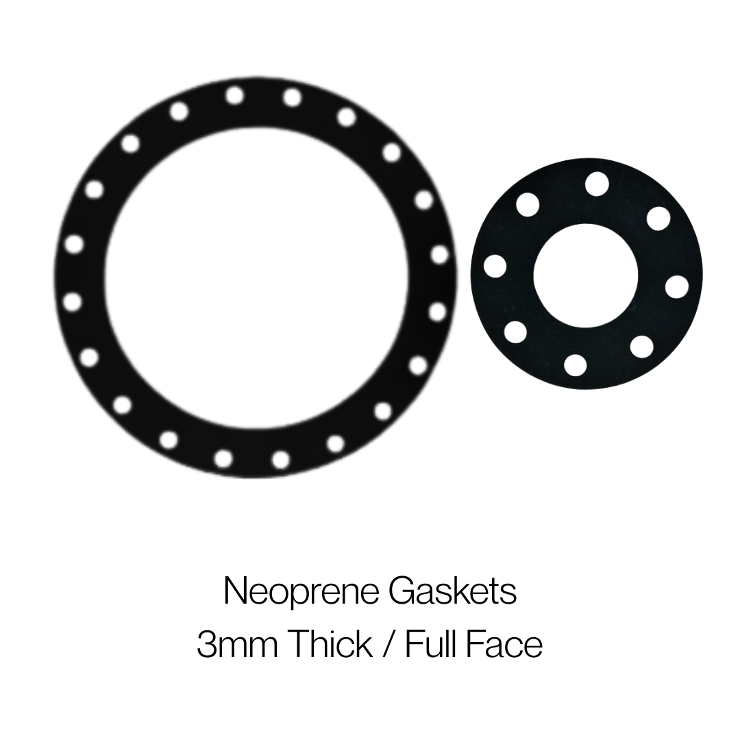 3mm Neoprene Full Face Gasket – Sizes 10'-24' General Purpose Rubber Seal for Flanges & Pipe Connections - Durable  for Outdoor Use - Grades 150, 300, PN16 - Various Sizes - Corseal