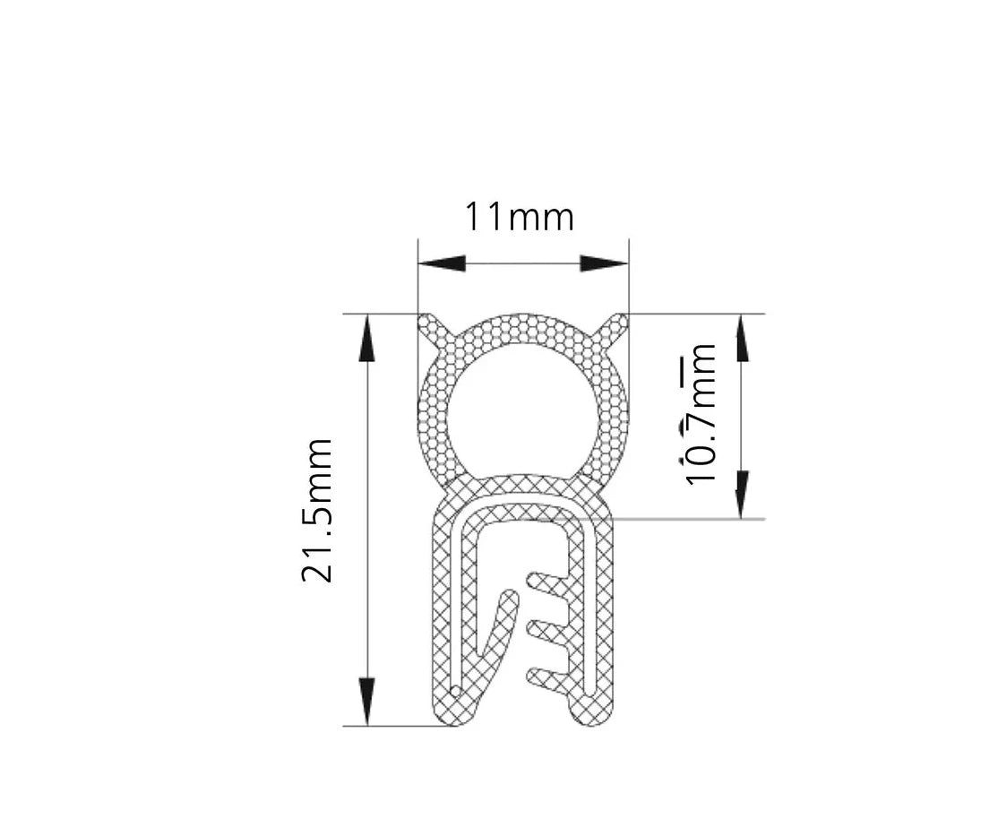COR 2263 EPDM Top Seal with Self Grip Seal - Corseal