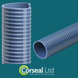 Blue PVC-NBR Hose with anti-shock PVC reinforcement. - Corseal