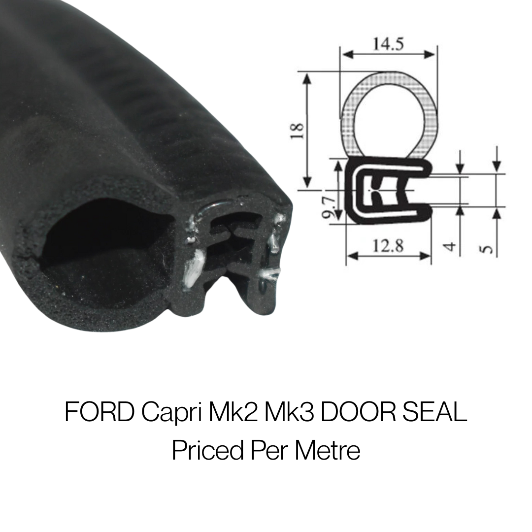 COR 11300 PVC SIDE EDGE TRIM WITH SELF GRIP : IDEAL FOR FORD CAPRI MK2 DOOR SEAL - Corseal