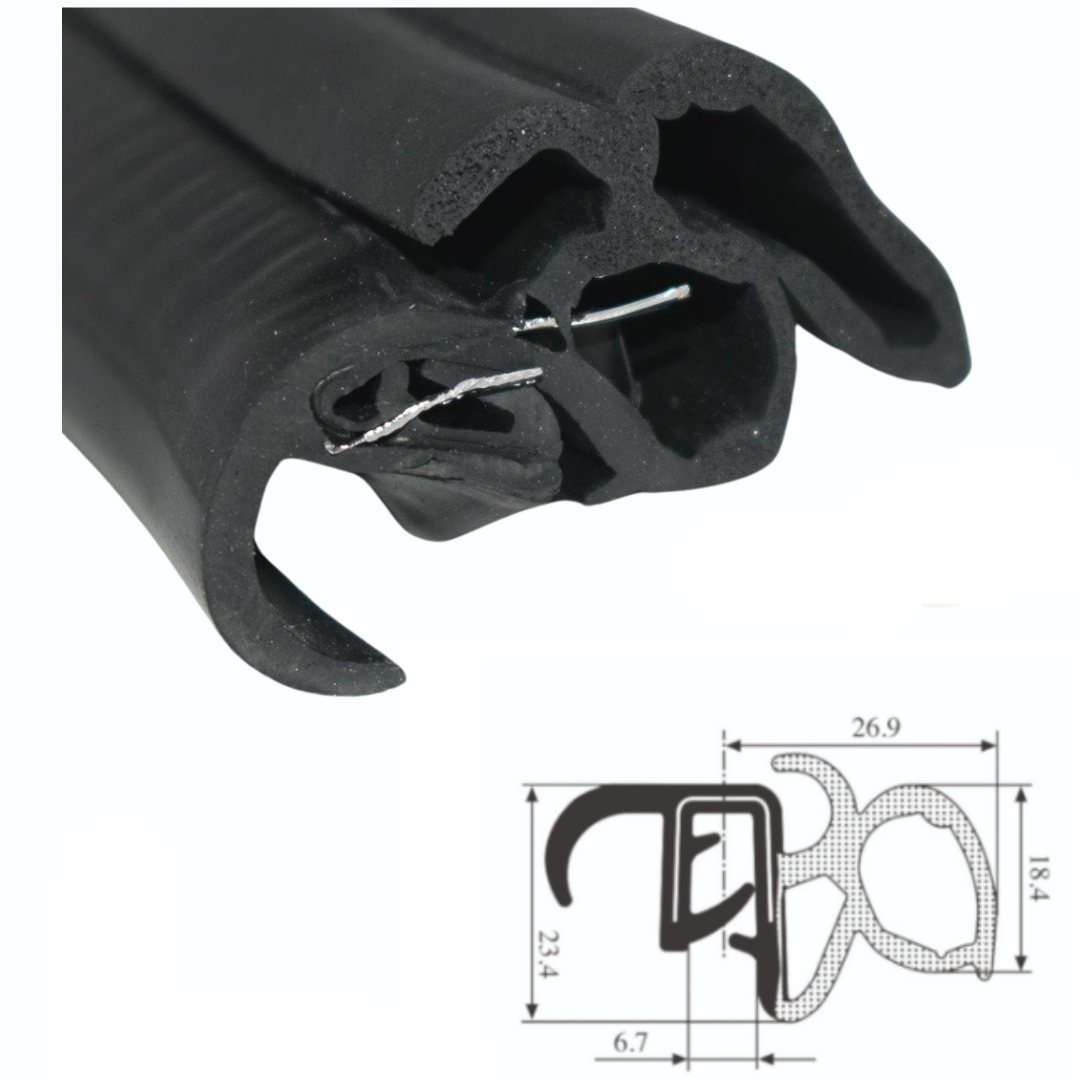COR 2439 VW Transporter T4 Front Door Seal – Rubber Weatherstrip for T4 Models - Priced per meter - Corseal