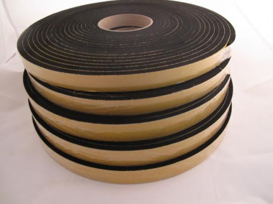Self-adhesive sponge rubber strips