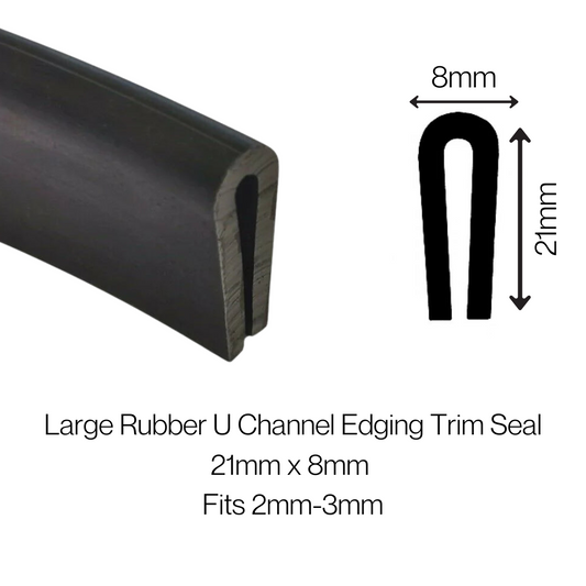 COR 049 EPDM U CHANNEL EDGE TRIM