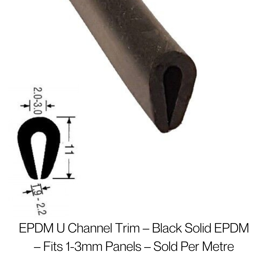COR 1536 EPDM U CHANNEL TRIM