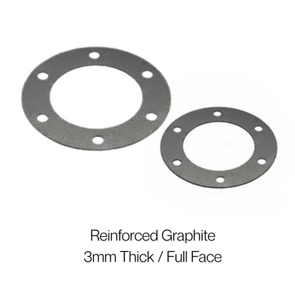 Reinforced Graphite Gaskets | 3mm Thick | 1/2-24' | Full Face |