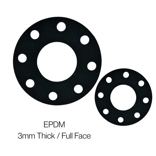 WRAS Approved EPDM Gasket 3mm Full Face |1/2' to 8' | – High-Quality Sealing for Potable Water Applications