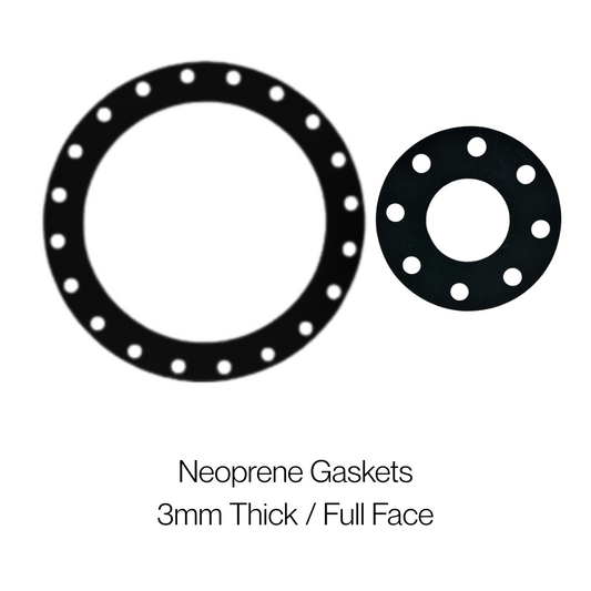 3mm Neoprene Full Face Gasket – Sizes 10'-24' General Purpose Rubber Seal for Flanges & Pipe Connections - Durable  for Outdoor Use - Grades 150, 300, PN16 - Various Sizes - Corseal