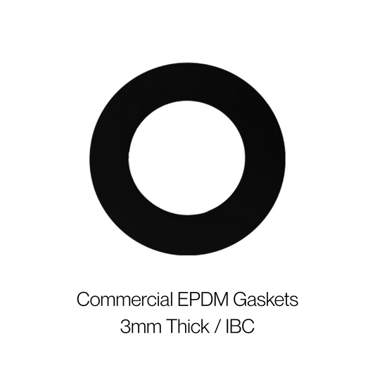 3mm Commercial EPDM IBC Gasket -  10' to 24' - Durable Rubber Seal for Industrial Applications - Grades 150, 300, PN16 - Various Sizes - Corseal