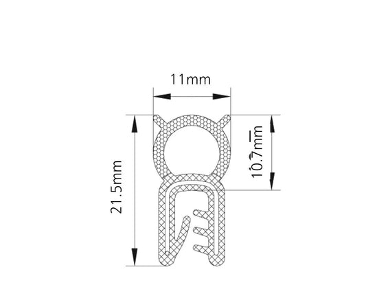COR 2263 EPDM Top Seal with Self Grip Seal - Corseal