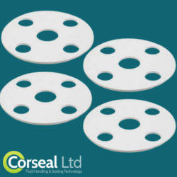 White Food Quality Rubber Gaskets 3mm Thick (Full Face) - Corseal