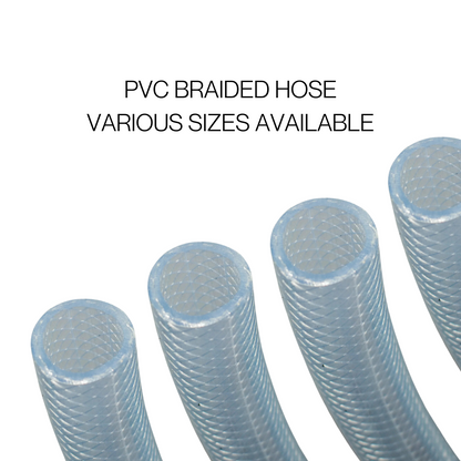 XL - Lightweight Clear Braided PVC Hose - Corseal