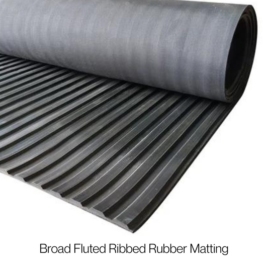 Broad Rubbed/Fluted Rubber Matting – Slip-Resistant NR/SBR Mats