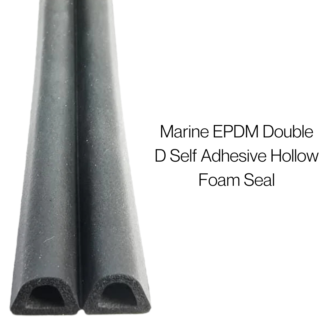 Double D Self-Adhesive Hollow Foam Seal | EPDM Weatherproof Door & Window Seal