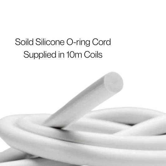 White Silicone Solid Cord – High Temp, Food & Medical Grade Rubber - Corseal