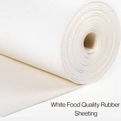 White Food-Grade Rubber Sheet – FDA & BGA Class 1 Approved | Non-Marking | Low Temperature | 1400m Width - Corseal